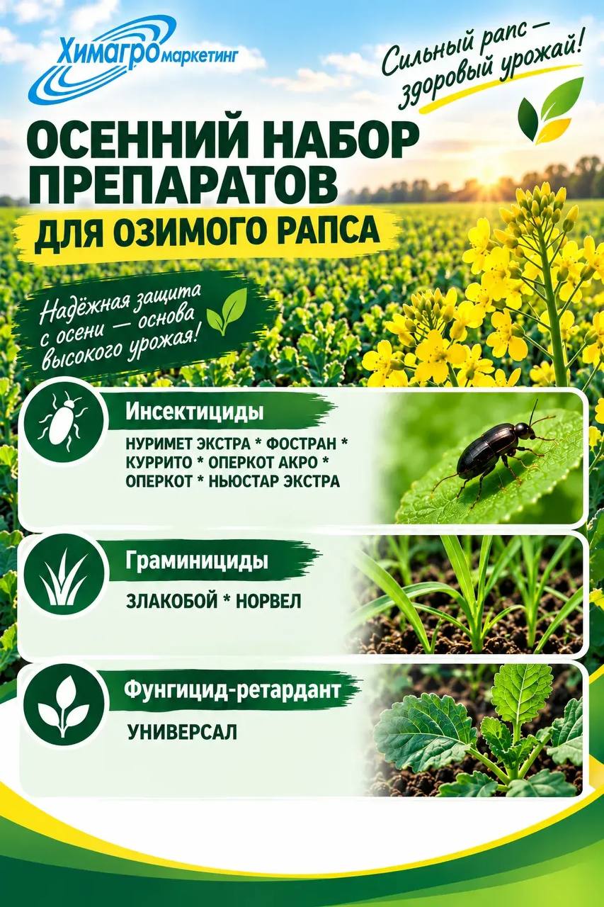  ОСЕННИЙ НАБОР ПРЕПАРАТОВ ДЛЯ ОЗИМОГО РАПСА